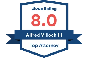 Avvo Rating 8 / Alfred Villoch III / Top Attorney - Badge